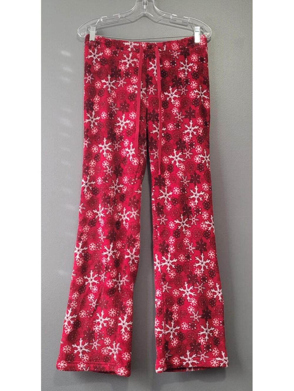George Women's Red/White Super Soft Pajama Snowflakes Pants Size Medium